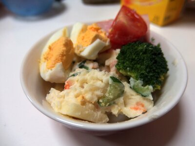 Salad egg white dish