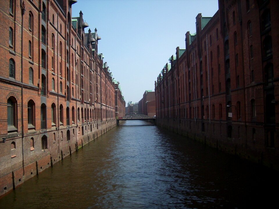 Old speicherstadt brick architecture