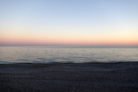 Coast magic hour at dusk photo