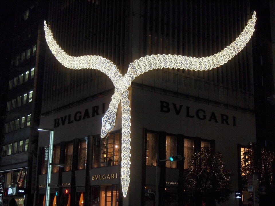 Ginza bulgari illumination
