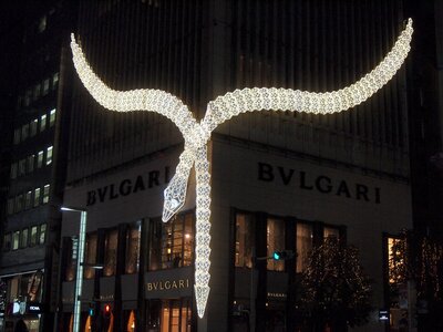 Ginza bulgari illumination photo