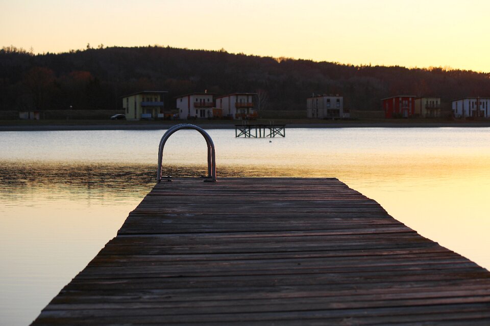 Badesee water twilight