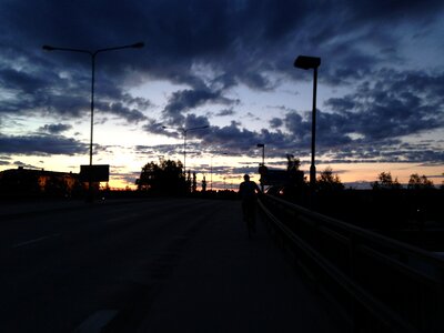 Sunset road landscapes photo