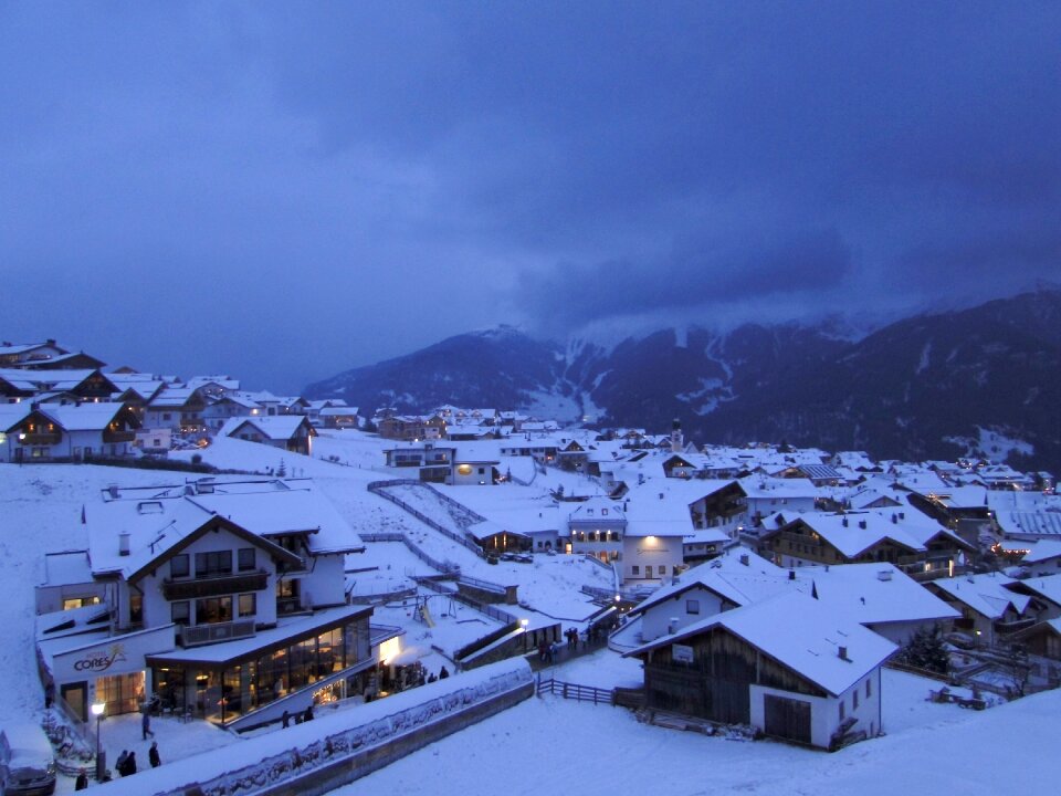 Wintry village alpine village
