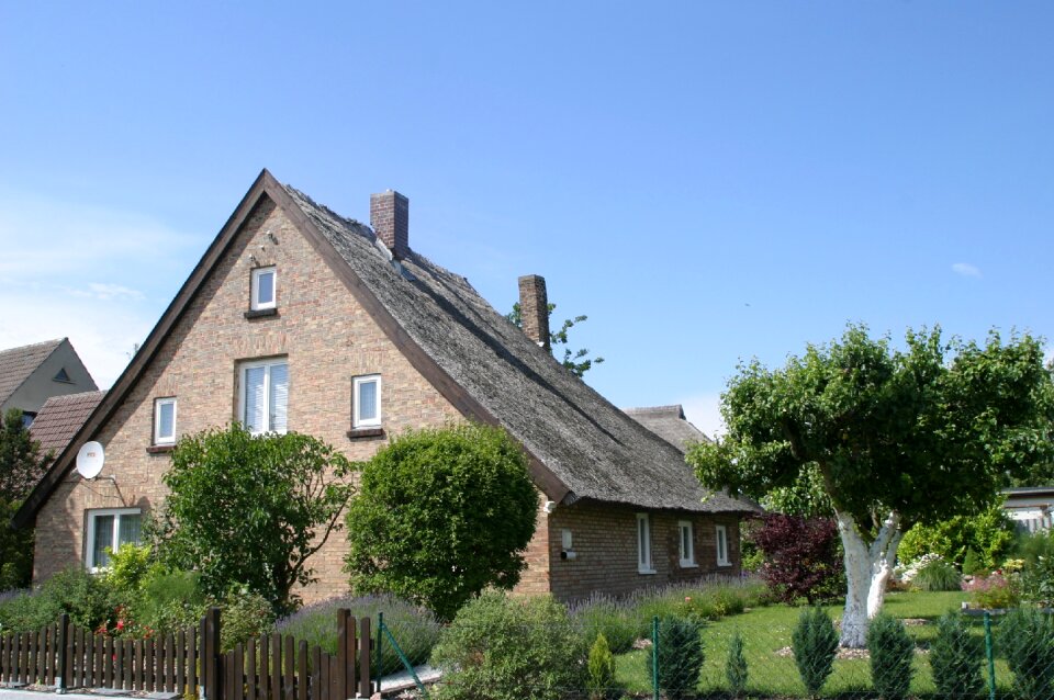 Thatched roof baltic sea nature