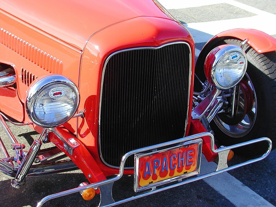 Red automobile auto