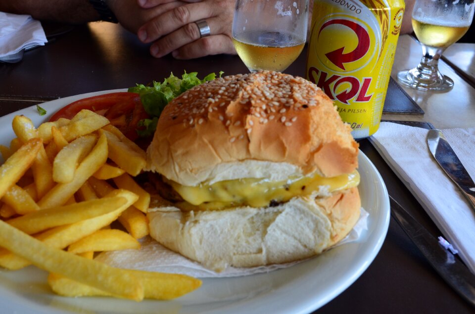 French fries beer bar