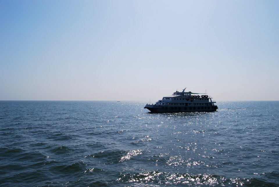 Blue sky ship ferry