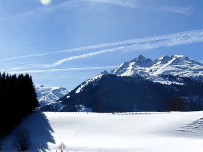 Winter snow landscape photo