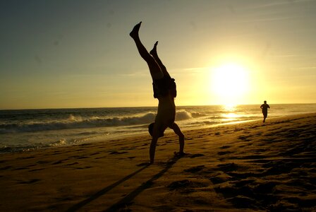 Sunset sea sport photo