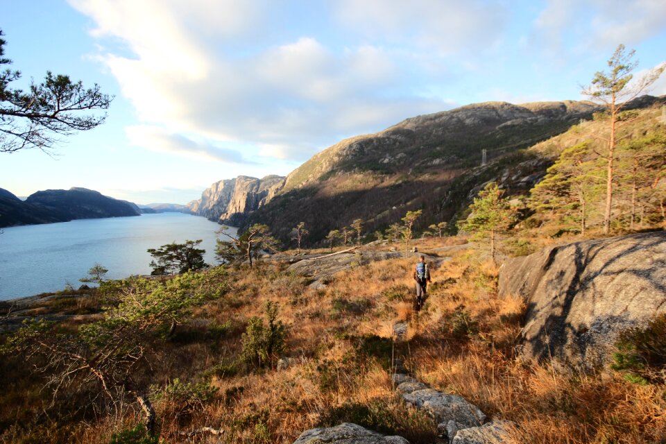 Autumn hiking landscape