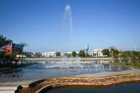 Fountain scene park
