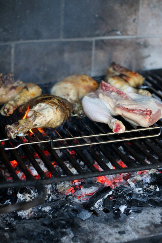 Fire charcoal dinner