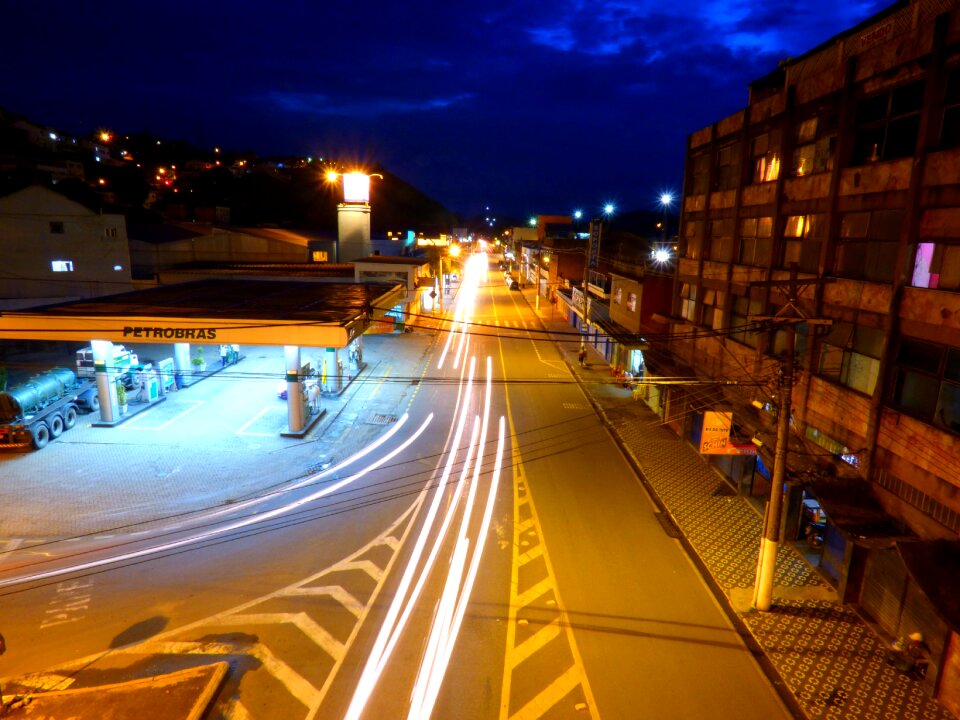 Lights city long exposure