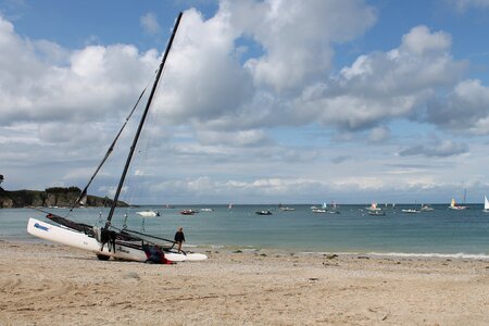 Beach sailing brittany photo