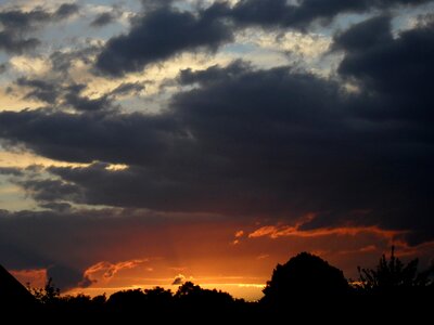 Storm clouds twilight photo