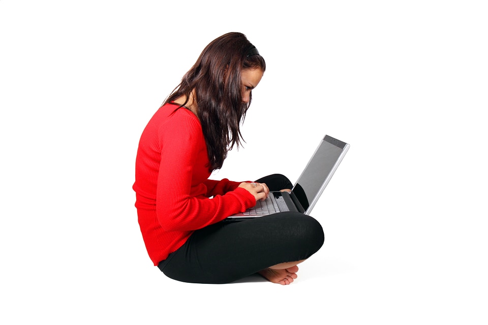 Isolated laptop modern