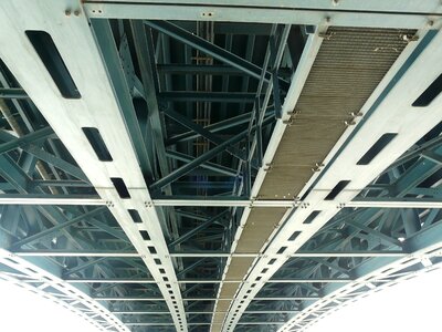 Steel bridge metal rods architecture
