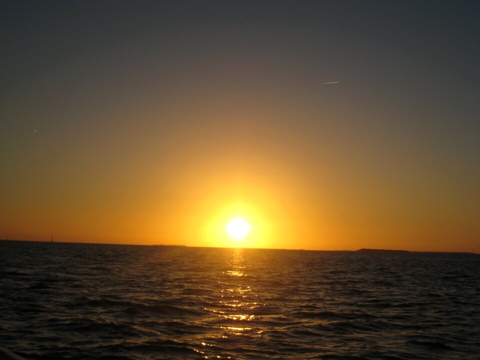 Sunset sea photo