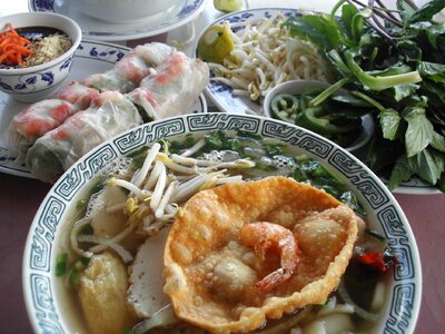 Pho noodles delicious photo