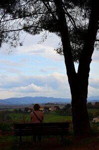 Far away mountains hills