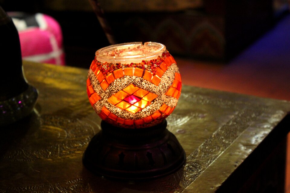 Candle luminaire table