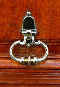 Door knob wood handle photo