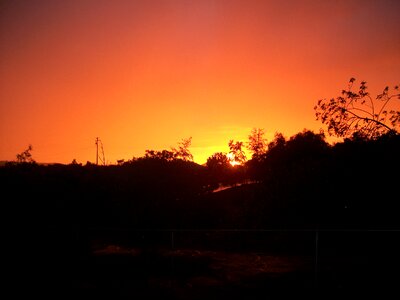 Black landscape red photo