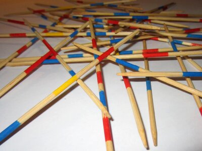 Pattern mess wooden sticks