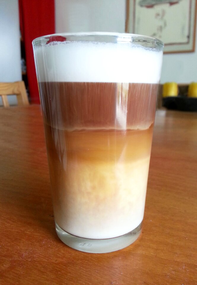 Café au lait latte macchiato milchschaum