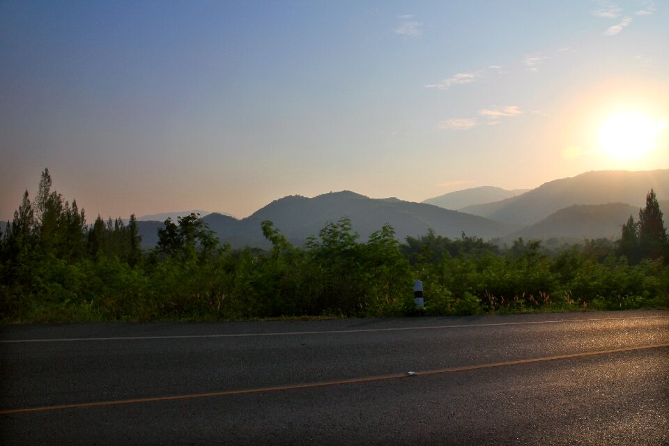 Highway travel sky photo