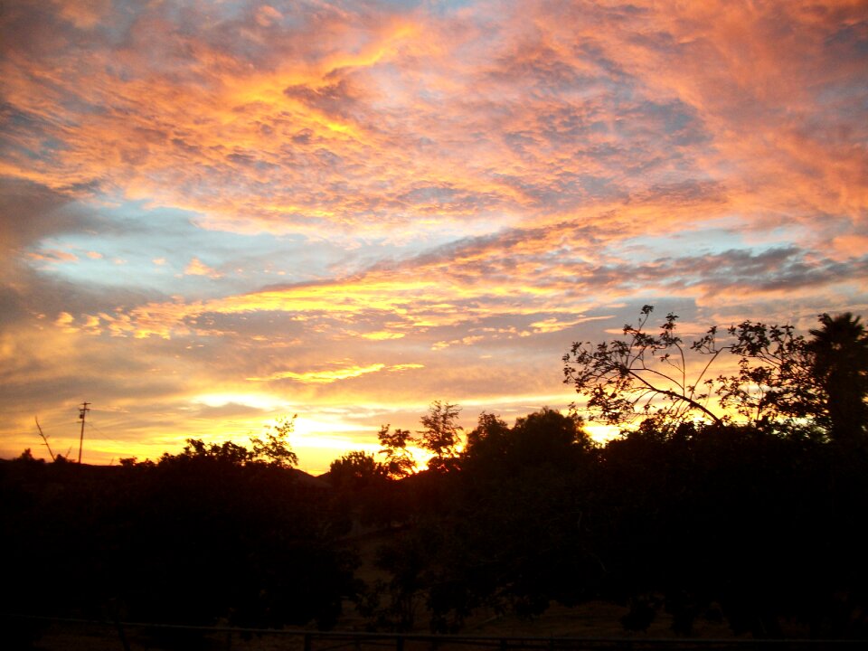 Landscape orange blue