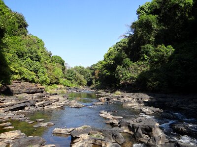 Water flowing mountainous