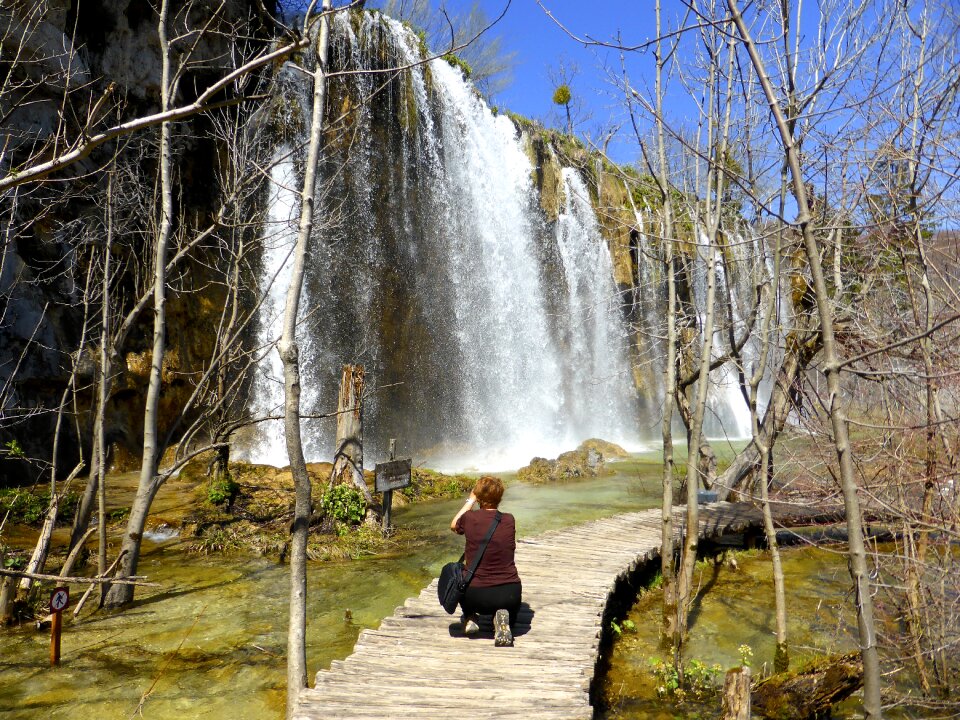 Waterfall flowing natural