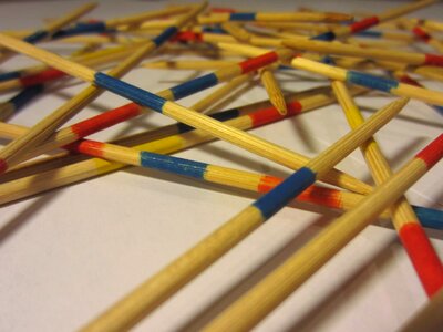 Bars play wooden sticks