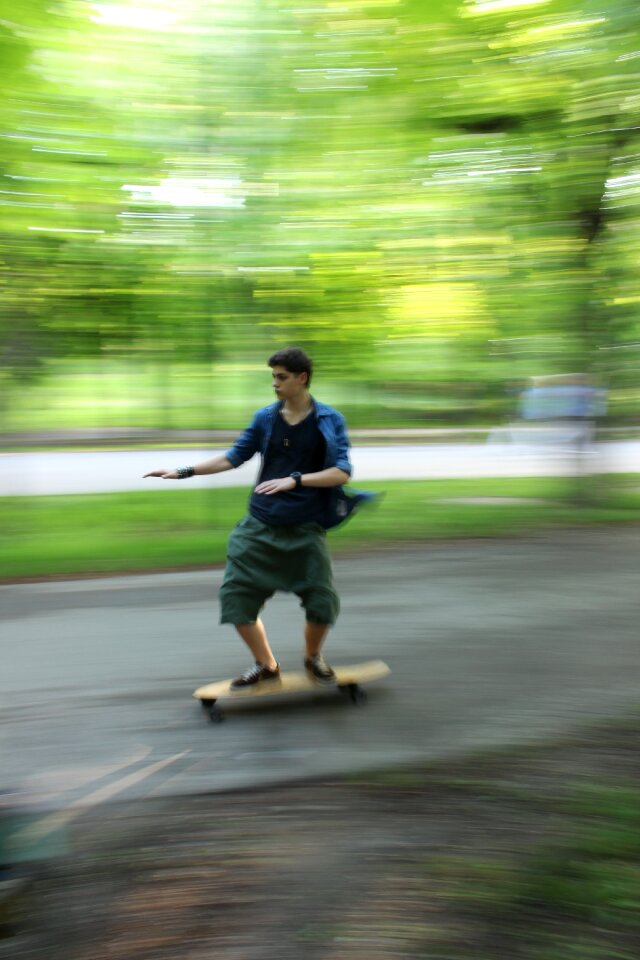 Austria longboard blurry