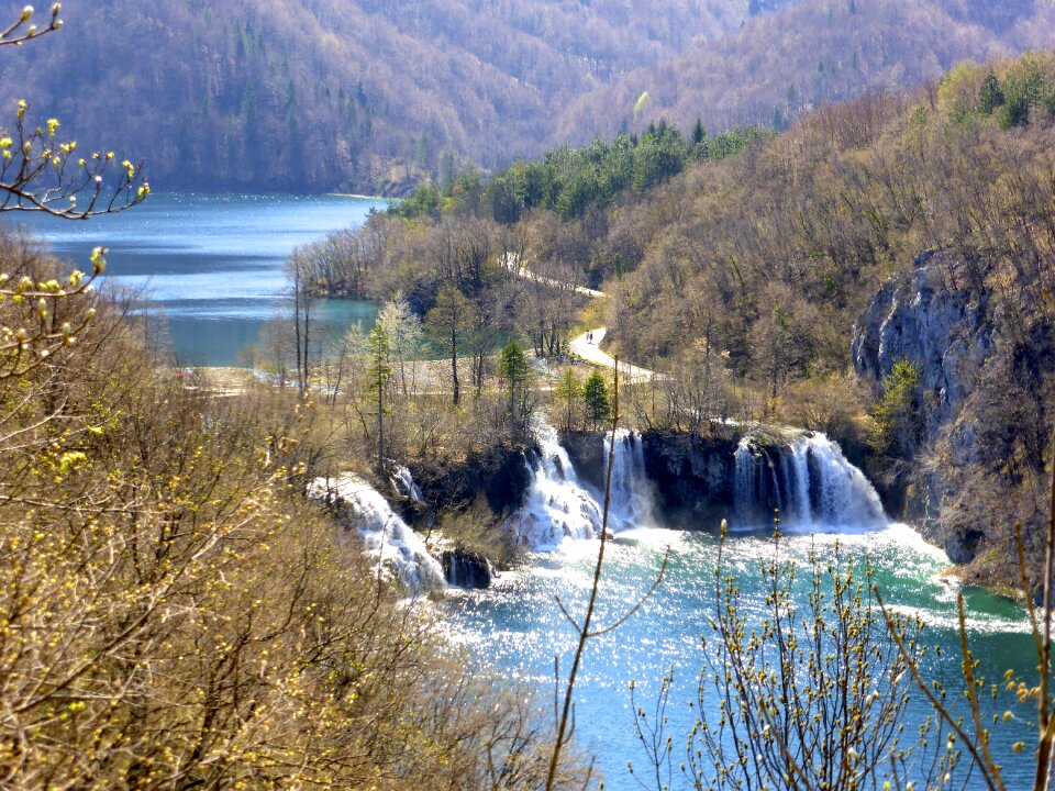 Waterfall flowing natural