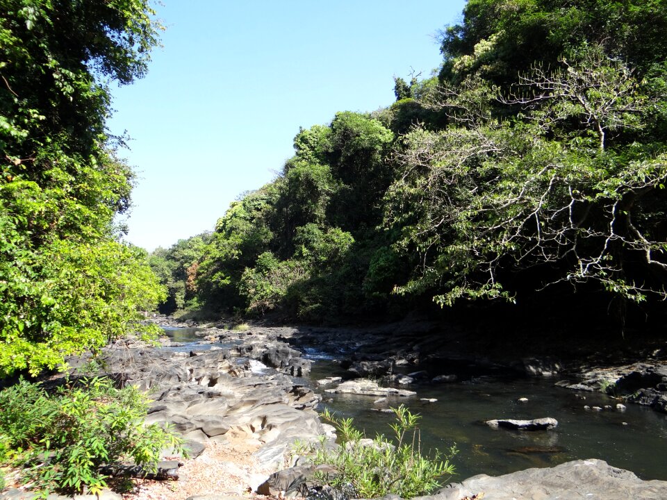 Water flowing mountainous
