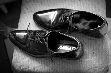 Wedding preparation the groom shoes