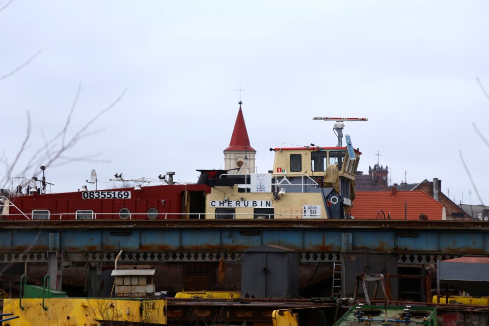 The church tower port ship