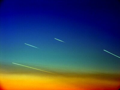 The streaks yellow comets