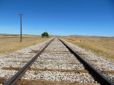 Railroad transportation tracks photo