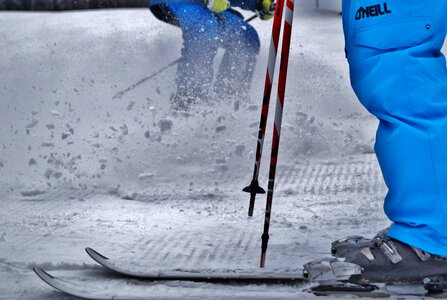 Brake skier mountains photo