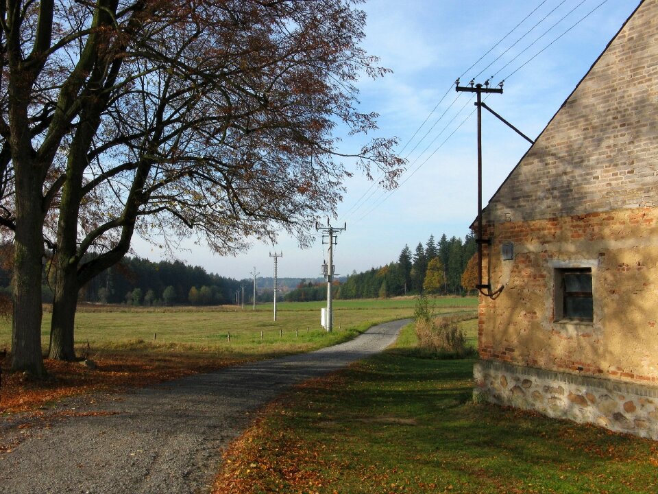 Village south bohemia sky