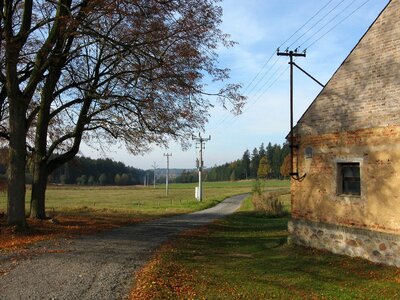 Village south bohemia sky