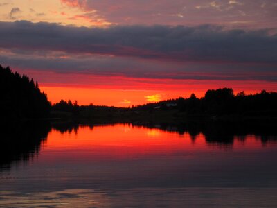 Evening summer lake photo