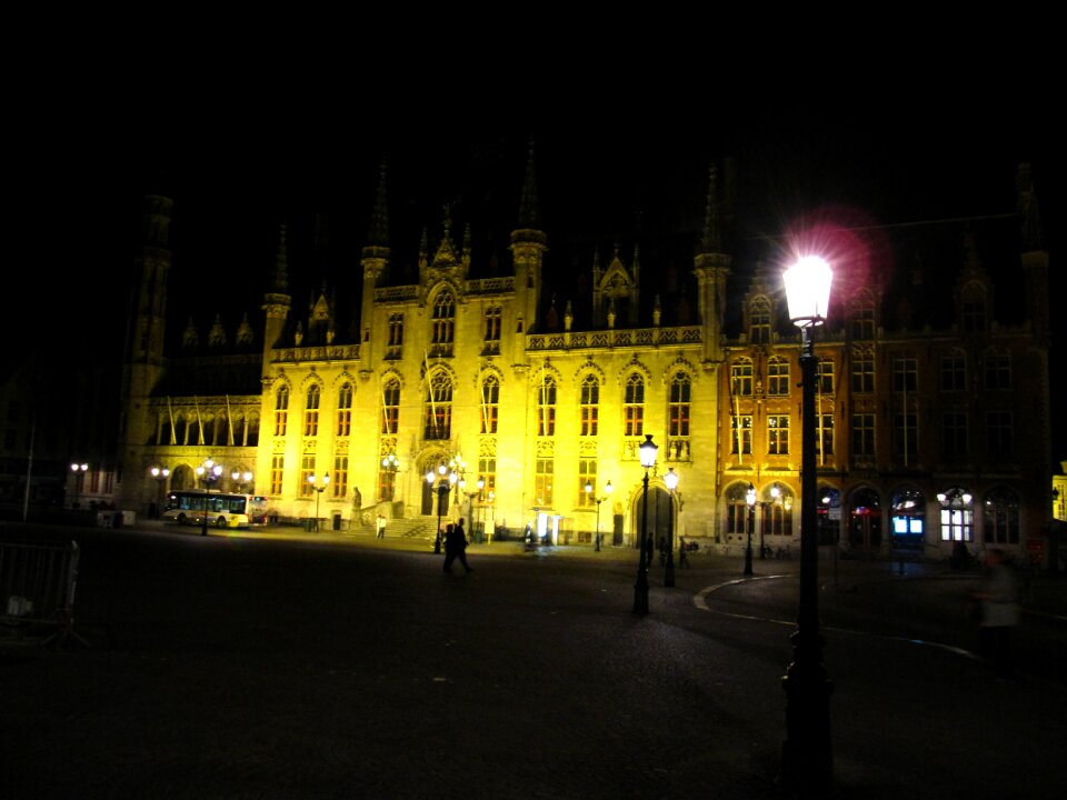 Bruges town hall market