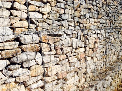 Grey stone wall facade