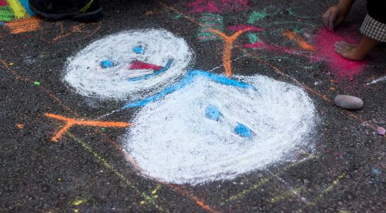 Snowman hand-painted illustration