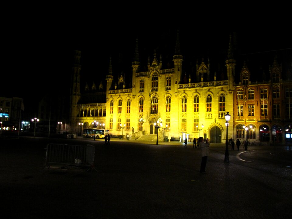 Bruges town hall market